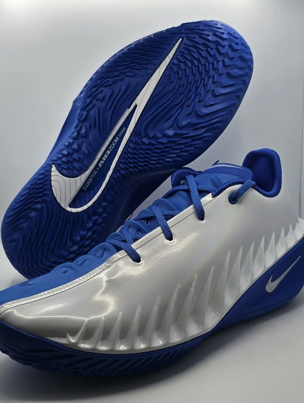 Nike G.T. Cut 4 Basketball Shoes (White/Game Royal/Metallic Silver)